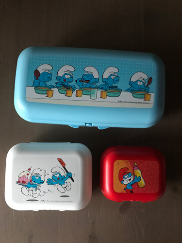 Conjunto de caixas ostra Smurfs
