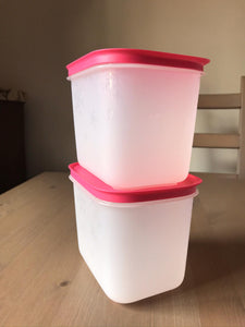 Conjunto caixas congelação 2x1,1L rosa