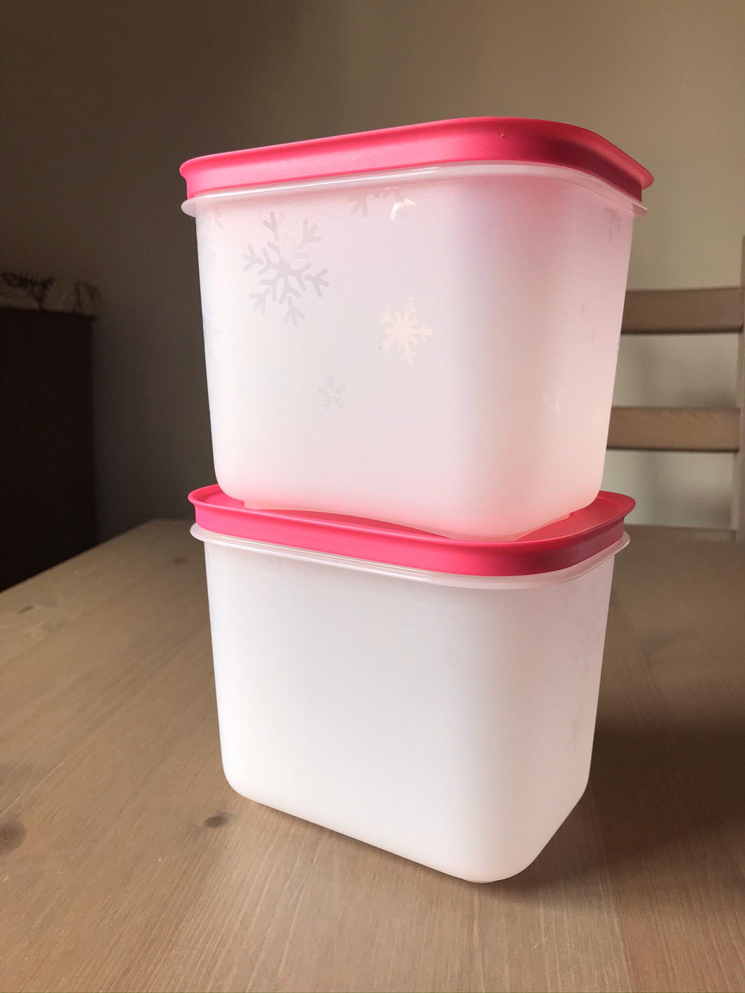 Conjunto caixas congelação 2x1,1L rosa